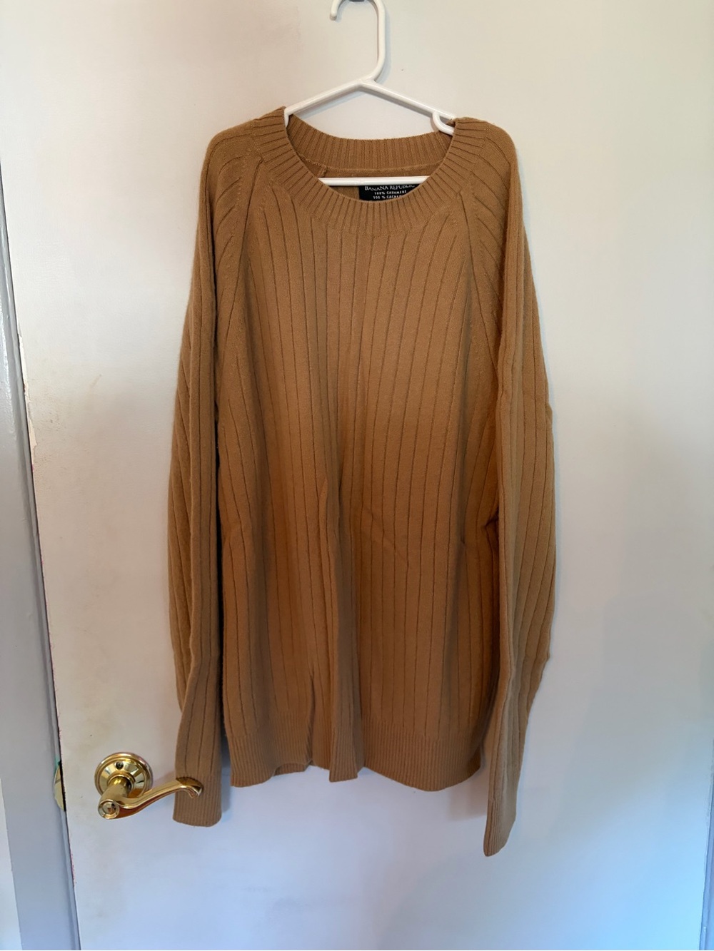 Men’s Banana Republic 100% Cashmere Ribbed Crewneck Sweater Size Medium
